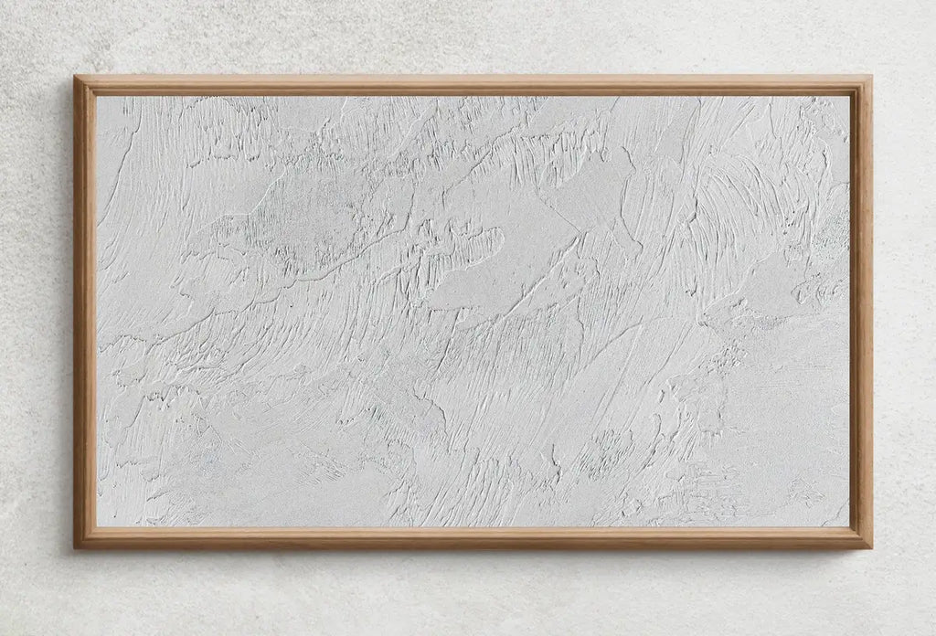 Detail view of artwork from Samsung Frame TV Art 4K Modern Wall Texture Abstract Painting. Neutral Minimal Abstract Art. Instant Download Art for TV.. (variation 2)
