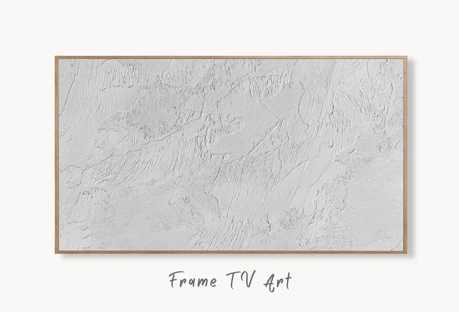 Samsung Frame TV Art 4K Modern Wall Texture Abstract Painting. Neutral Minimal Abstract Art. Instant Download Art for TV. displayed on Samsung Frame TV on a living room wall.