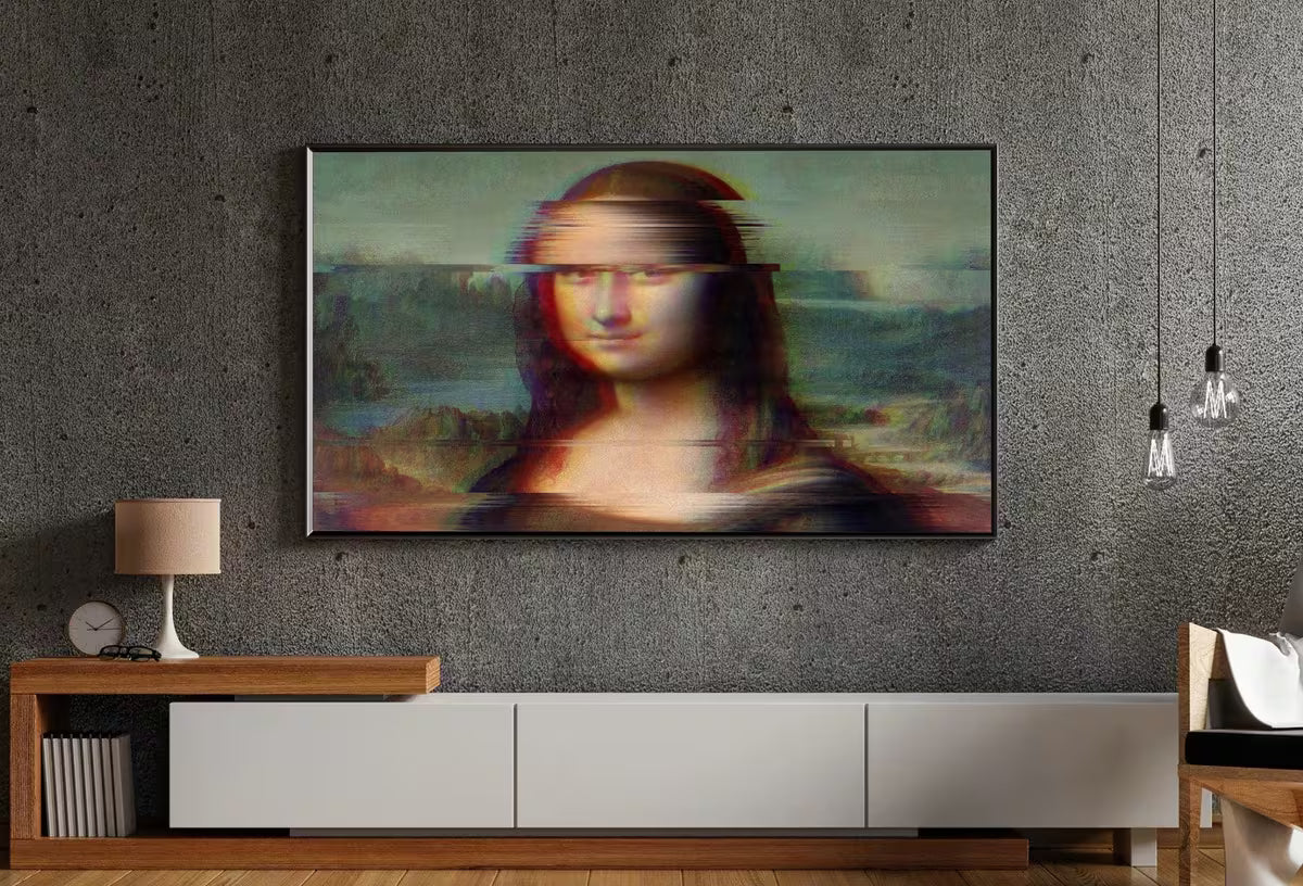 Samsung Frame TV Art 4K Mona Lisa Altered Classic Painting. Glitch Art for Frame TV. Altered Vintage Home Decor. TV Art – Frame TV  Art