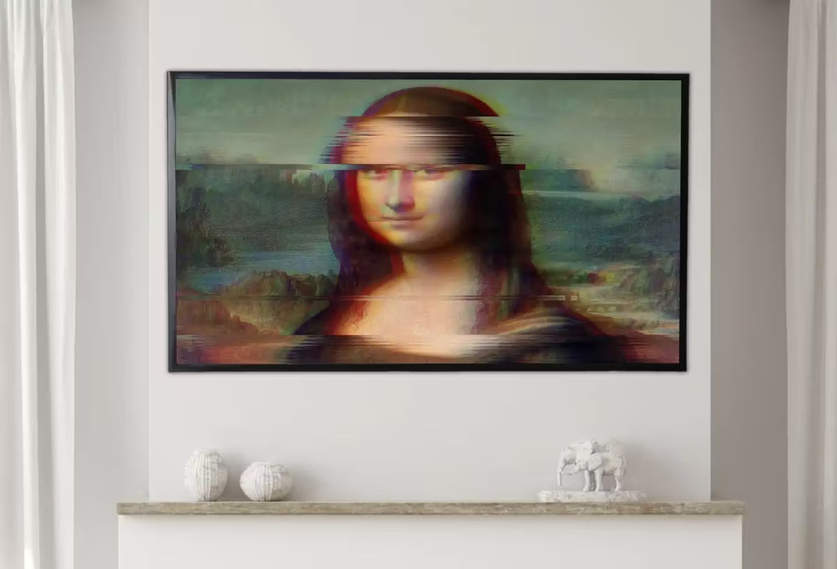 Samsung Frame TV Art 4K Mona Lisa Altered Classic Painting. Glitch Art for Frame TV. Altered Vintage Home Decor. TV Art – Frame TV  Art