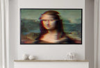 Detail view of artwork from Samsung Frame TV Art 4K Mona Lisa Altered Classic Painting. Glitch Art for Frame TV. Altered Vintage Home Decor. TV Art. (variation 7)