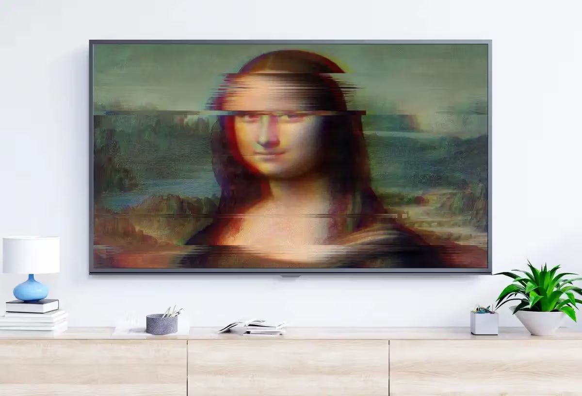 Samsung Frame TV Art 4K Mona Lisa Altered Classic Painting. Glitch Art for Frame TV. Altered Vintage Home Decor. TV Art – Frame TV  Art