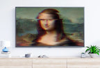 Detail view of artwork from Samsung Frame TV Art 4K Mona Lisa Altered Classic Painting. Glitch Art for Frame TV. Altered Vintage Home Decor. TV Art. (variation 5)