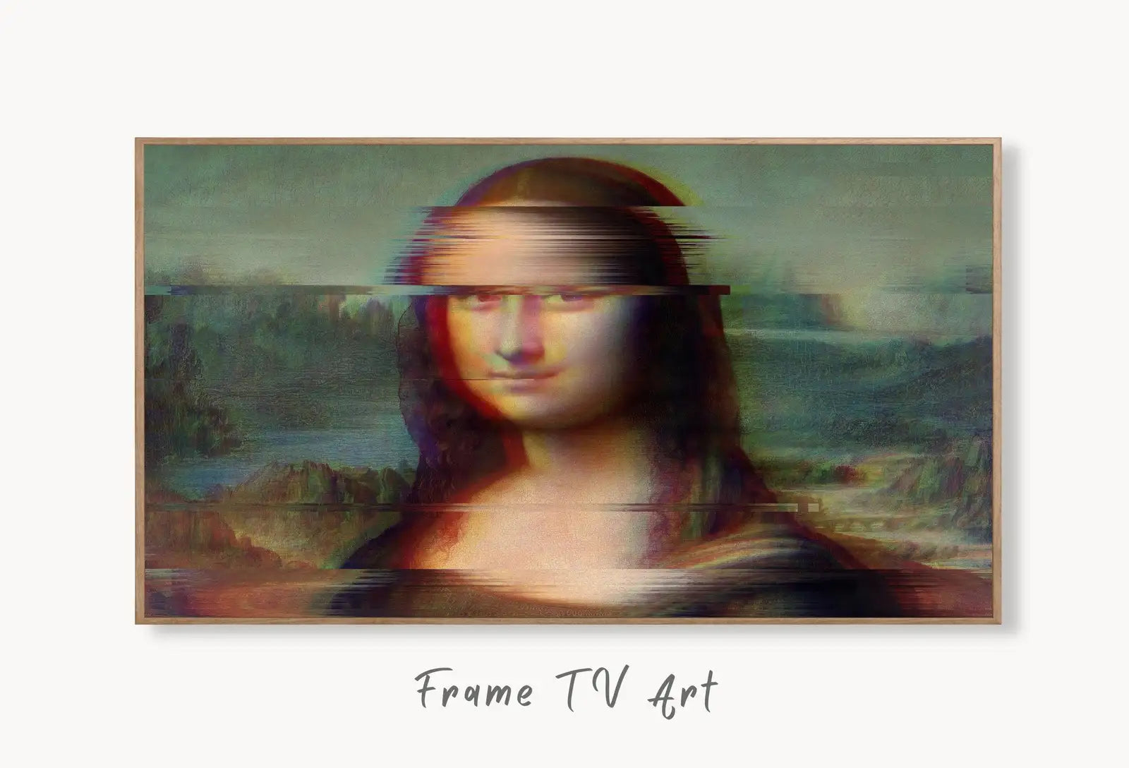 Collage of artworks from Samsung Frame TV Art 4K Mona Lisa Altered Classic Painting. Glitch Art for Frame TV. Altered Vintage Home Decor. TV Art Frame TV Art Collection – digital download set.