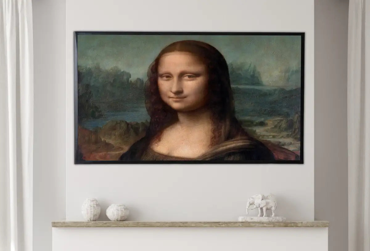 Œuvre d’art pour Frame TV 4K Tableau classique célèbre de Mona Lisa. Portrait de Da Vinci pour Frame TV. Décoration vintage modifiée. Art pour Frame TV.