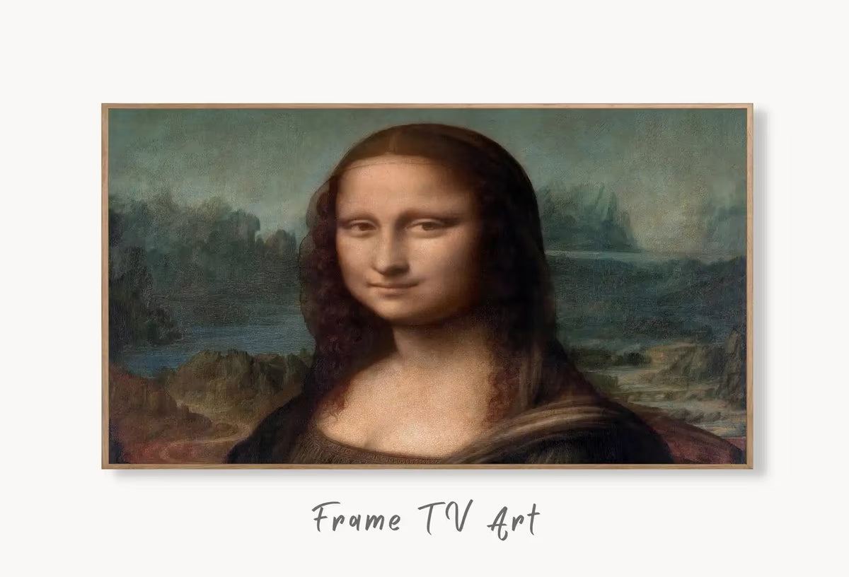 Samsung Frame TV Art 4K Mona Lisa Famous Classic Painting. da Vinci Fine Art Portrait for Frame TV. Vintage Home Decor. TV Art – Frame TV  Art