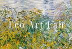 Detail view of artwork from Samsung Frame TV Art 4K Monet Flowers on The Seine Famous Painting. Instant Download Vintage Art for Samsung Frame TV. Claude Monet TV Art. (variation 1)