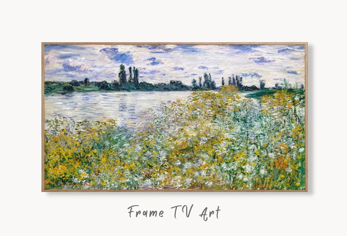 Samsung Frame TV Art 4K Monet Flowers on The Seine Famous Painting. Instant Download Vintage Art for Samsung Frame TV. Claude Monet TV Art – Frame TV  Art