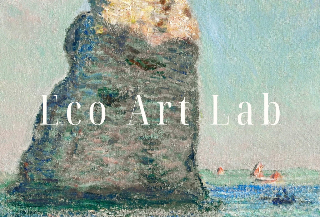 Detail view of artwork from Samsung Frame TV Art 4K Monet Sea & Cliffs Famous Painting. Instant Download. Vintage Art for the Samsung Frame TV. Claude Monet Art for TV. (variation 1)