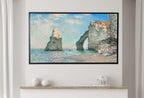 Detail view of artwork from Samsung Frame TV Art 4K Monet Sea & Cliffs Famous Painting. Instant Download. Vintage Art for the Samsung Frame TV. Claude Monet Art for TV. (variation 2)