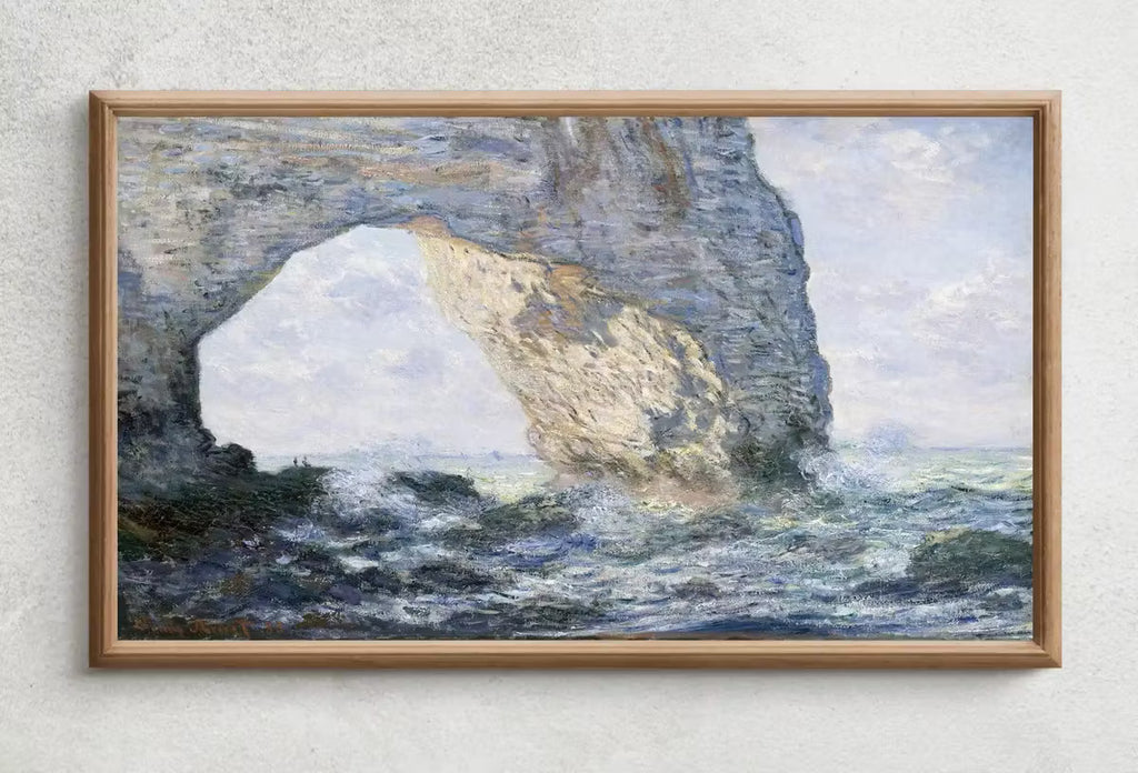 Samsung Frame TV Art 4K Monet Sea & Rock Famous Painting. Instant Download. Vintage Art for the Samsung Frame TV. Claude Monet Art for TV – Frame TV  Art