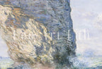 Detail view of artwork from Samsung Frame TV Art 4K Monet Sea & Rock Famous Painting. Instant Download. Vintage Art for the Samsung Frame TV. Claude Monet Art for TV. (variation 2)