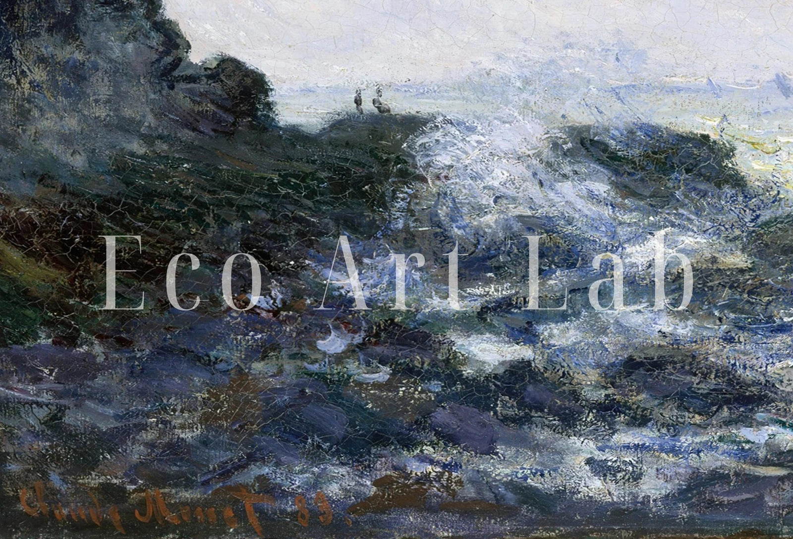 Included artwork preview showing first selection of artworks from Samsung Frame TV Art 4K Monet Sea & Rock Famous Painting. Instant Download. Vintage Art for the Samsung Frame TV. Claude Monet Art for TV.