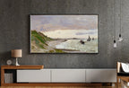Detail view of artwork from Samsung Frame TV Art 4K Monet Seashore Famous Painting. Instant Download. Vintage Art for the Samsung Frame TV. Claude Monet Art for TV. (variation 1)