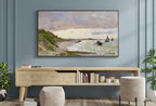 Detail view of artwork from Samsung Frame TV Art 4K Monet Seashore Famous Painting. Instant Download. Vintage Art for the Samsung Frame TV. Claude Monet Art for TV. (variation 5)