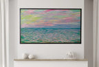 Detail view of artwork from Samsung Frame TV Art 4K Monet Sunset at Sea Famous Painting. Instant Download. Vintage Coastal Art for Samsung Frame TV. Claude Monet TV Art. (variation 2)