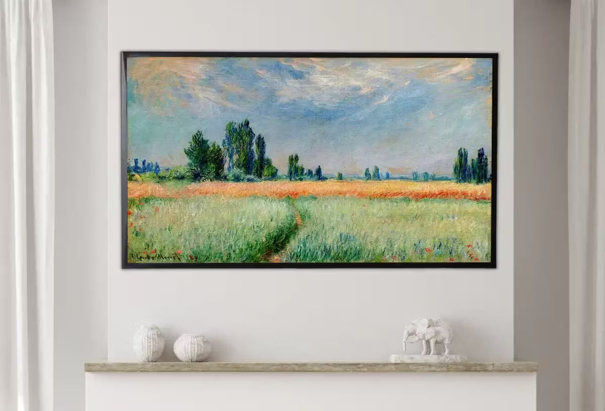 Samsung Frame TV Art 4K Monet Wheatfield Famous Painting. Instant Download Vintage Art for Samsung Frame TV. Claude Monet Art for TV – Frame TV  Art