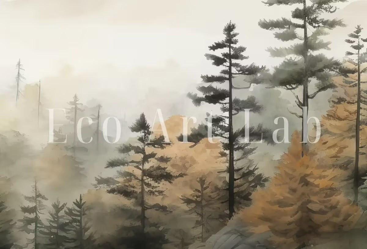 Samsung Frame TV Art 4K Mountain Forest Fall Landscape Painting. Instant Download. Autumn Forest Art for Samsung Frame TV. Art for TV – Frame TV  Art