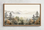 Samsung Frame TV Art 4K Mountain Forest Fall Landscape Painting. Instant Download. Autumn Forest Art for Samsung Frame TV. Art for TV – Frame TV  Art