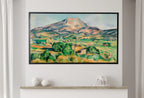 Detail view of artwork from Samsung Frame TV Art 4K Mountain Landscape Famous Paul Cézanne Painting. Instant Download Landscape Wall Art for Frame TV. Vintage Wall Art. (variation 2)
