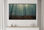 Detail view of artwork from Samsung Frame TV Art 4K Mysterious Foggy Woods Landscape Digital Painting. Instant Download Forest Art for the Samsung Frame TV. Art for TV. (variation 2)