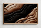 Samsung Frame TV Art 4K Neutral Minimalist Abstract Modern Art. Beige & Black 3D Texture Art. Abstract Pattern Instant Download Art for TV – Frame TV  Art