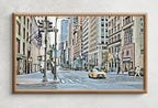 Detail view of artwork from Samsung Frame TV Art 4K New York City 5th Avenue Wall Art Urban Decor. Instant Download New York Digital Painting for Frame TV. Art for TV. (variation 2)