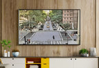 Detail view of artwork from Samsung Frame TV Art 4K New York City Wall Art Urban Decor. Instant Download New York Street Digital Painting for the Frame TV. Art for TV. (variation 2)