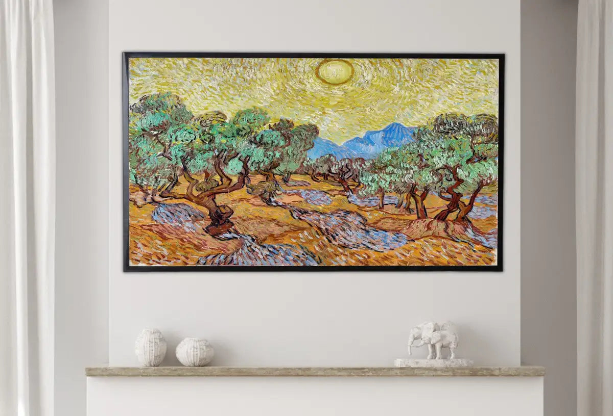 Second included artwork preview from Samsung Frame TV Art 4K Olive Trees Landscapes Famous Painting by Vincent van Gogh. Instant Download van Gogh Landscape for the Frame TV featuring various scenes.