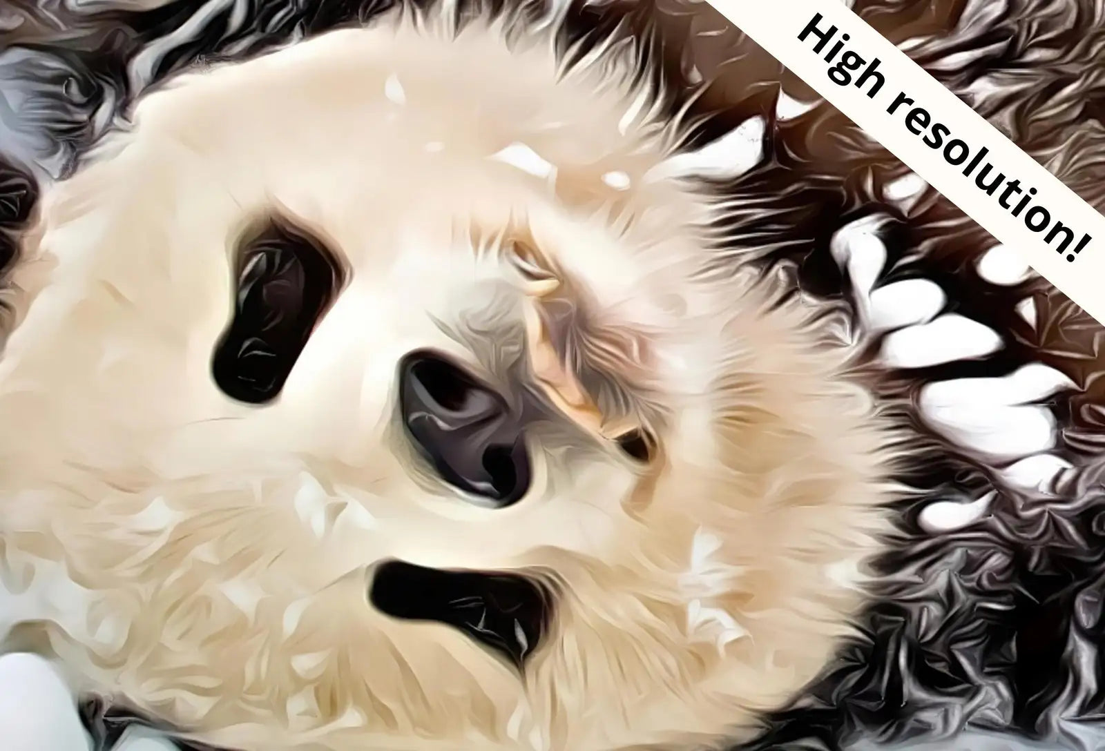 Samsung Frame TV Art 4K Panda Rolling in Snow, Digital Art Wall Decor. Instant Download Panda Bear Art for the Frame TV. Cute Art for TV – Frame TV Digital Download Art – Digital Download