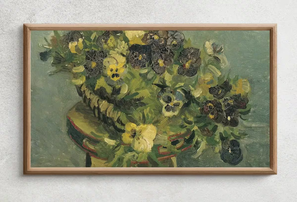 Samsung Frame TV Art 4K Pansies Famous Still Life Painting by Vincent van Gogh. Instant Download van Gogh Art for Frame TV. Vintage Wall Art – Frame TV  Art