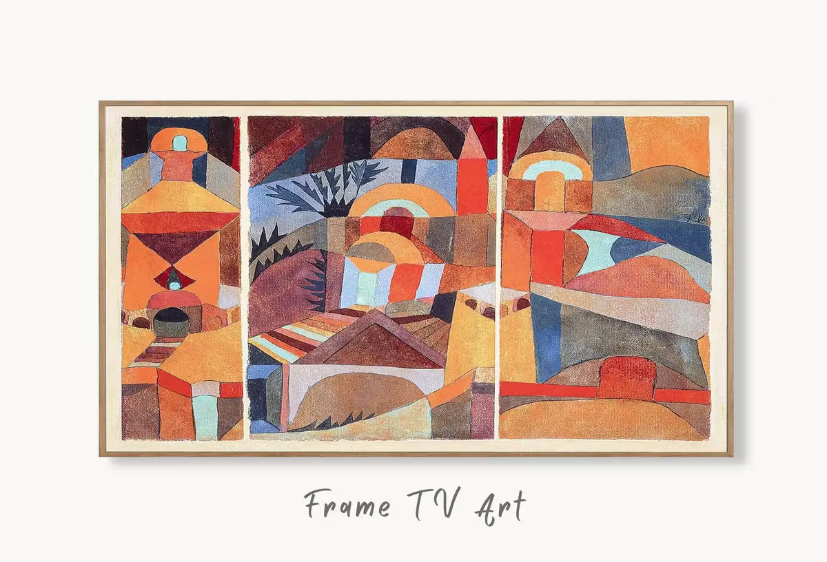 Samsung Frame TV Art 4K Paul Klee Temple Gardens Abstract Painting. Instant Download Vintage Famous Abstract Painting. Klee Art for Frame TV – Frame TV  Art
