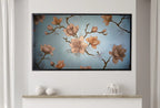 Detail view of artwork from Samsung Frame TV Art 4K Pink Blossom Flowers Digital Painting. Instant Download Cherry Blossom Floral Art for Frame TV. Botanical Wall Art. (variation 2)