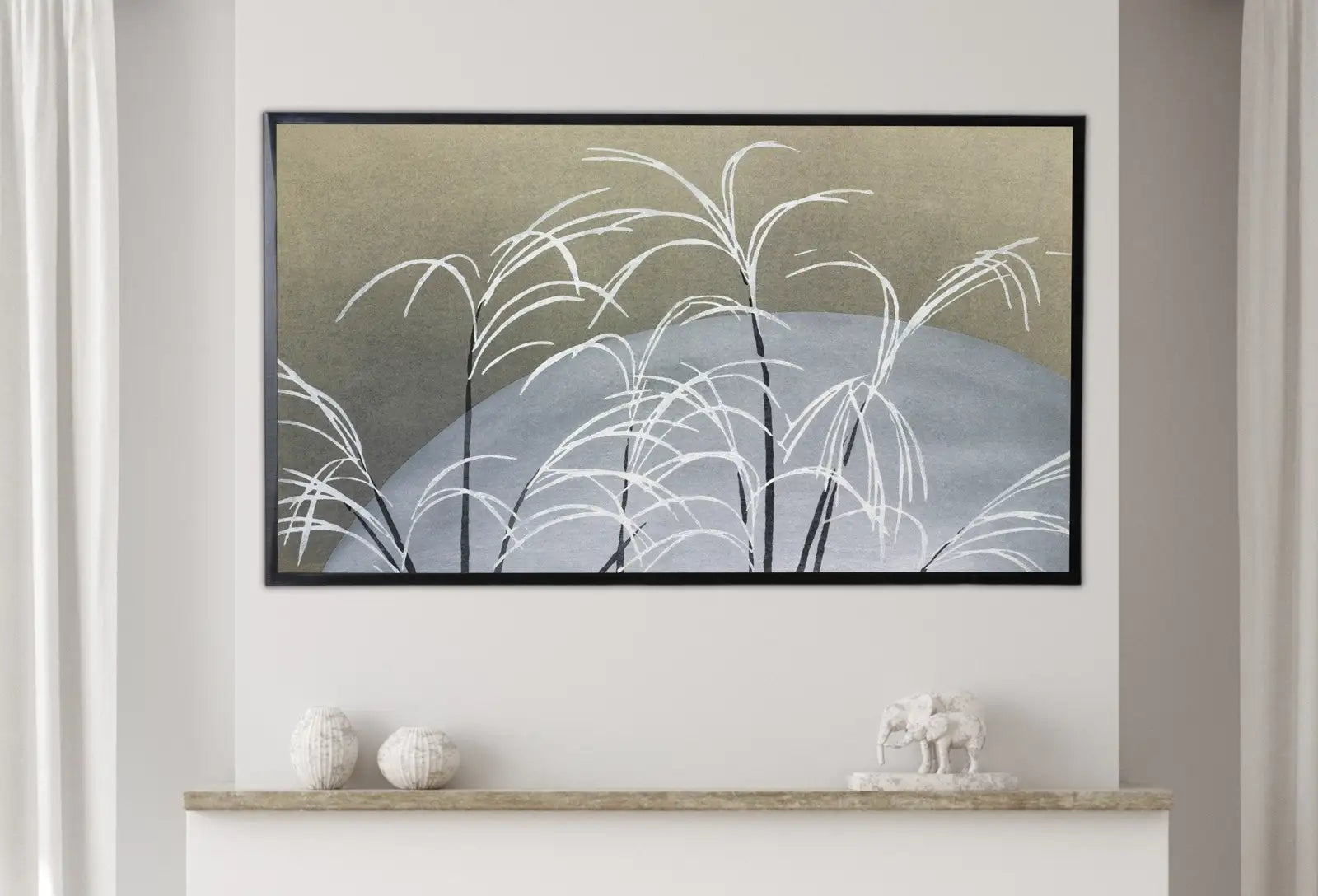 Second included artwork preview from Samsung Frame TV Art 4K Plants and Moon Vintage Japanese Wall Art. Instant Download Antique Japanese Art for the Frame TV. Vintage Wall Art featuring various scenes.