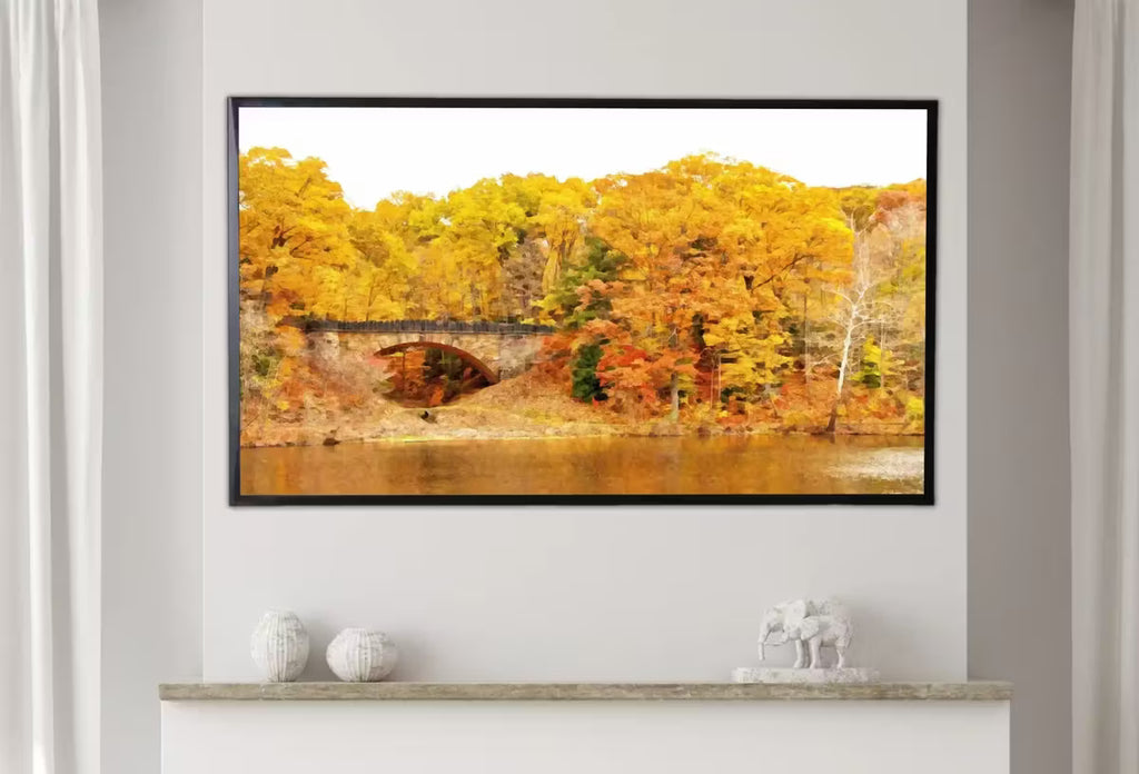 Samsung Frame TV Art 4K River Landscape in the Fall Digital Art. Instant Download Nature Photography Art for the Frame TV – Frame TV  Art