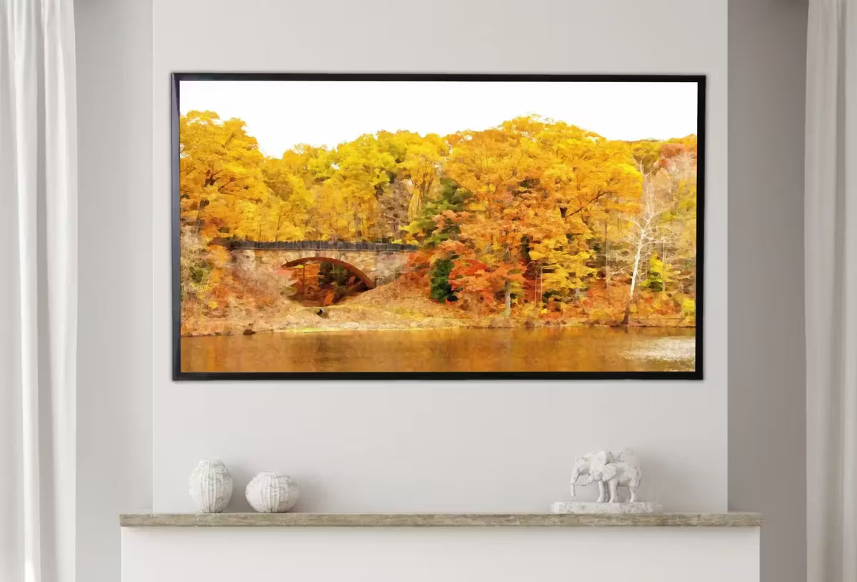Samsung Frame TV Art 4K River Landscape in the Fall Digital Art. Instant Download Nature Photography Art for the Frame TV – Frame TV  Art