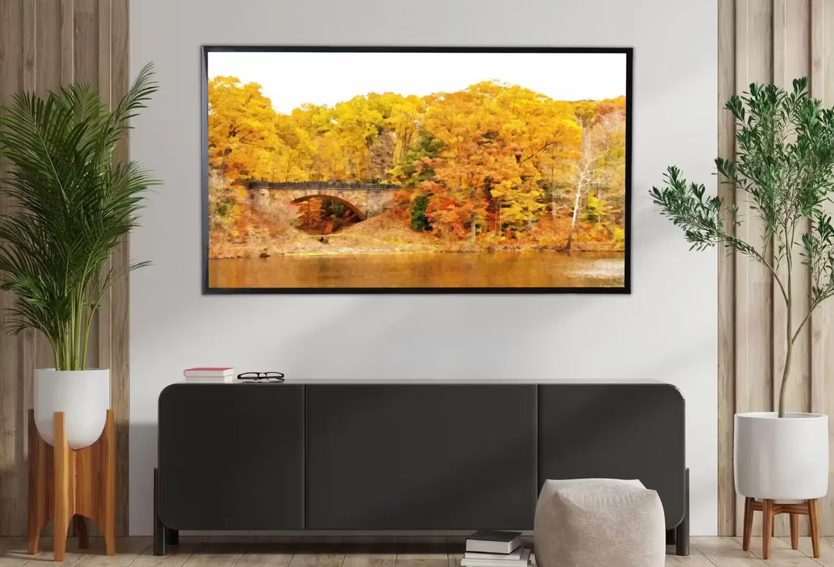 Samsung Frame TV Art 4K River Landscape in the Fall Digital Art. Instant Download Nature Photography Art for the Frame TV – Frame TV  Art