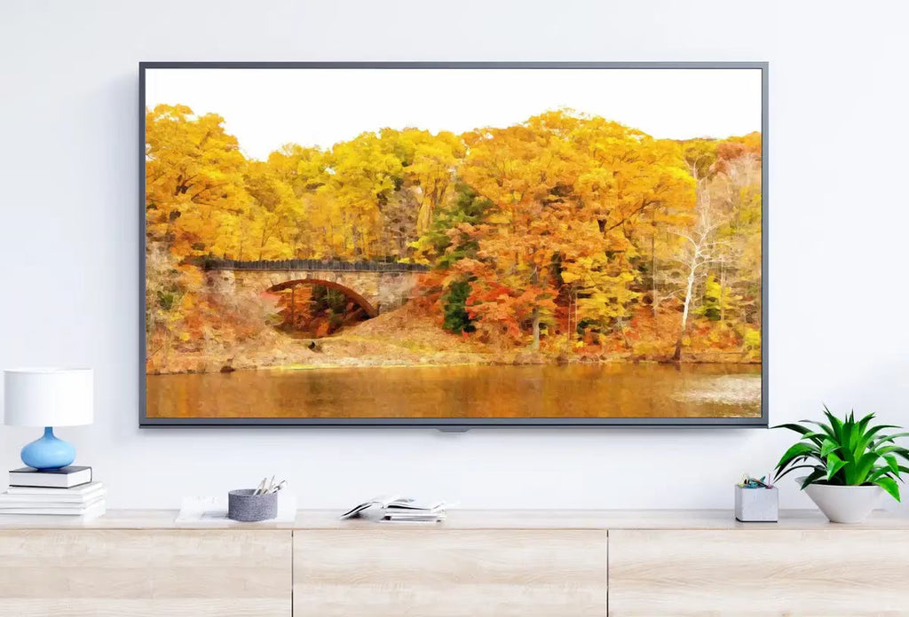 Samsung Frame TV Art 4K River Landscape in the Fall Digital Art. Instant Download Nature Photography Art for the Frame TV – Frame TV  Art