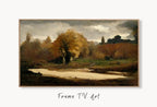 Samsung Frame TV Art 4K Rustic Autumn Landscape Digital Painting. Instant Download Muted Fall Art for the Samsung Frame TV. Moody Art for TV – Frame TV  Art