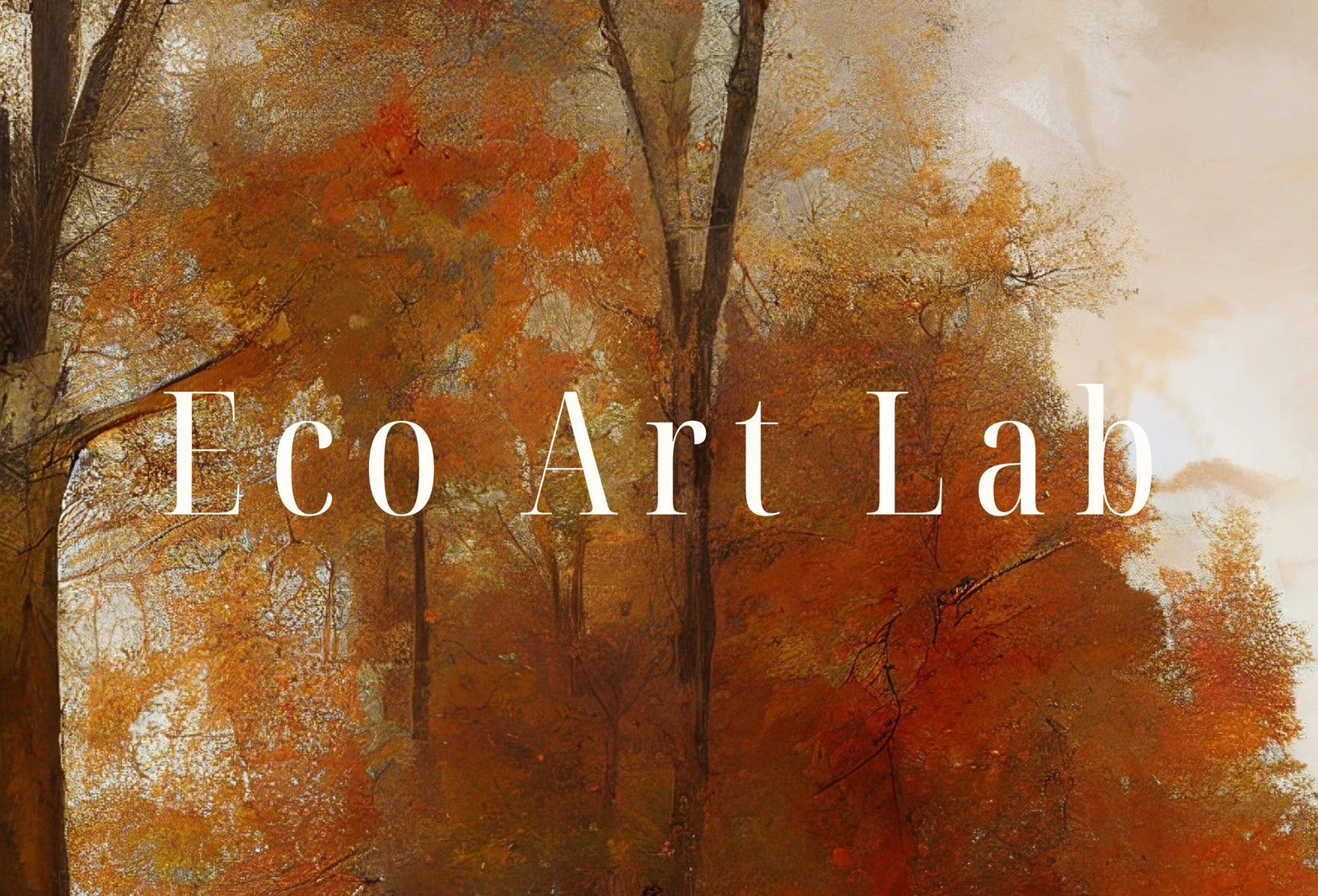 Detail view of artwork from Samsung Frame TV Art 4K Rustic Forest Trail in Autumn Landscape Digital Painting. Instant Download Fall Art for Samsung Frame TV. Art for TV. (variation 1)