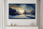 Second included artwork preview from Samsung Frame TV Art 4K Rustic Winter Country Landscape Watercolor Painting. Instant Download Sunset Art for Frame TV. Nature Art for TV featuring various scenes.
