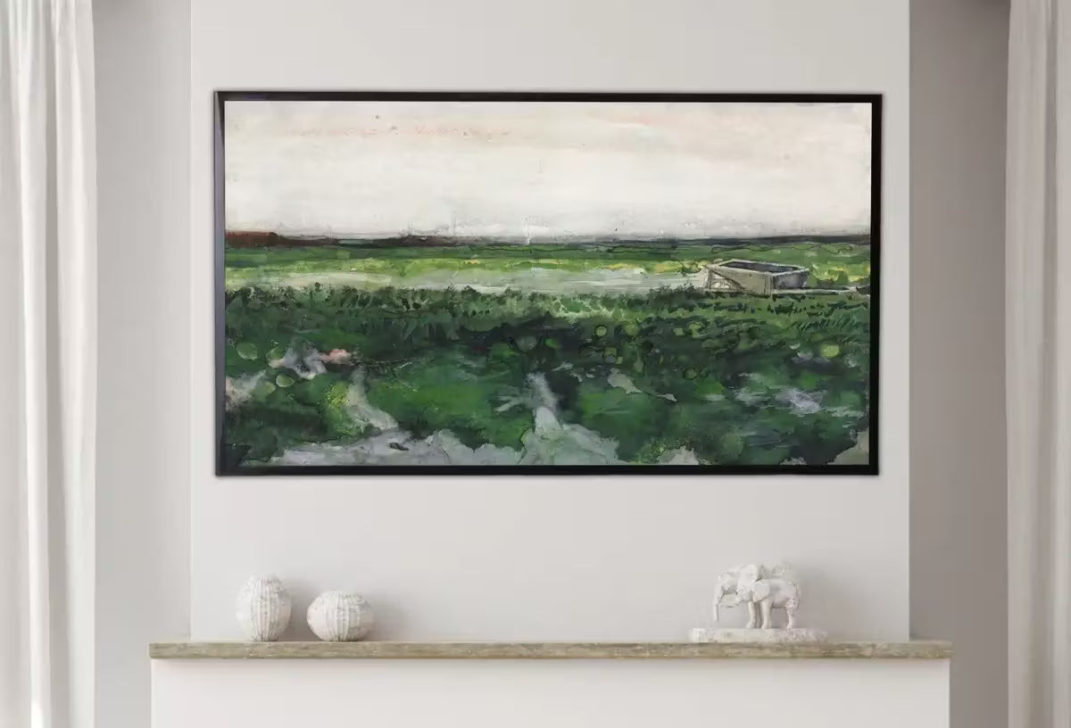 Samsung Frame TV Art 4K Sage Green Vintage Landscape Painting. Instant Download Famous Van Gogh Green Painting. Van Gogh Art for Frame TV – Frame TV  Art