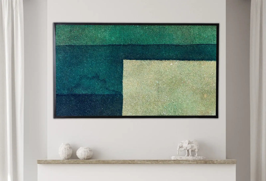 Included artwork preview showing first selection of artworks from Samsung Frame TV Art 4K Sage Green Wall Art Abstract Painting. Instant Download Abstract Digital Painting. Colorful Art for Frame TV.