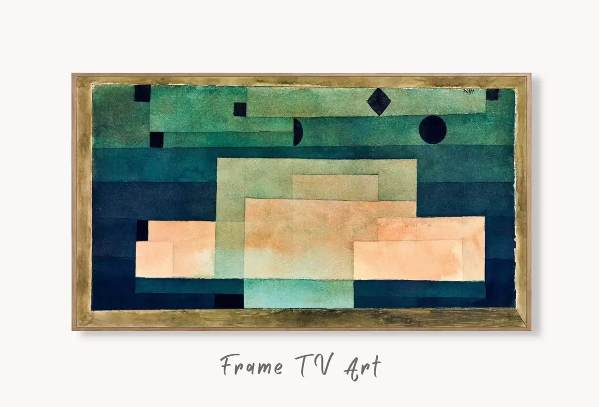 Samsung Frame TV Art 4K Sage Green Wall Art Abstract Painting. Instant Download Vintage Abstract Painting. Paul Klee Art for Frame TV – Frame TV  Art