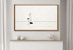 Detail view of artwork from Samsung Frame TV Art 4K Sail Boat At Sea Painting, Nautical Wall Decor. Instant Download Minimalist Boat Art for the Frame TV. Art for TV. (variation 1)