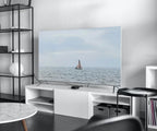 Samsung Frame TV Art 4K Sailboat Digital Painting Nautical Wall Art. Instant Download Boat Painting for the Frame TV. Sailing Art for TV – Frame TV  Art
