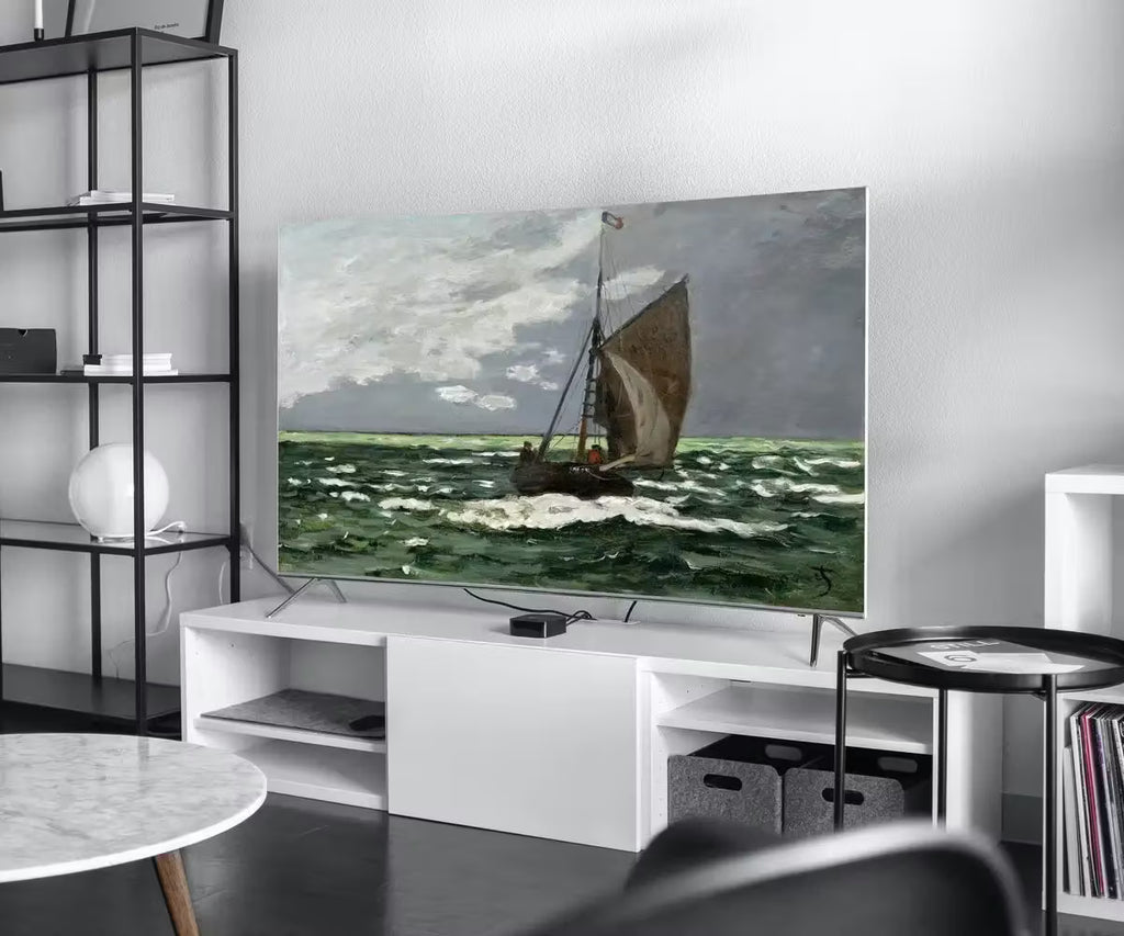 Samsung Frame TV Art 4K Seascape Famous Claude Monet Painting. Instant Download Nautical Wall Art for the Frame TV. Vintage Wall Art – Frame TV  Art