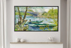 Samsung Frame TV Art 4K Seine River in Springtime Famous Painting by Vincent van Gogh. Instant Download van Gogh Landscape for the Frame TV – Frame TV  Art