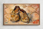Samsung Frame TV Art 4K "Shoes" Famous Still Life Painting by Vincent van Gogh. Instant Download van Gogh Art for Frame TV. Vintage Decor – Frame TV  Art