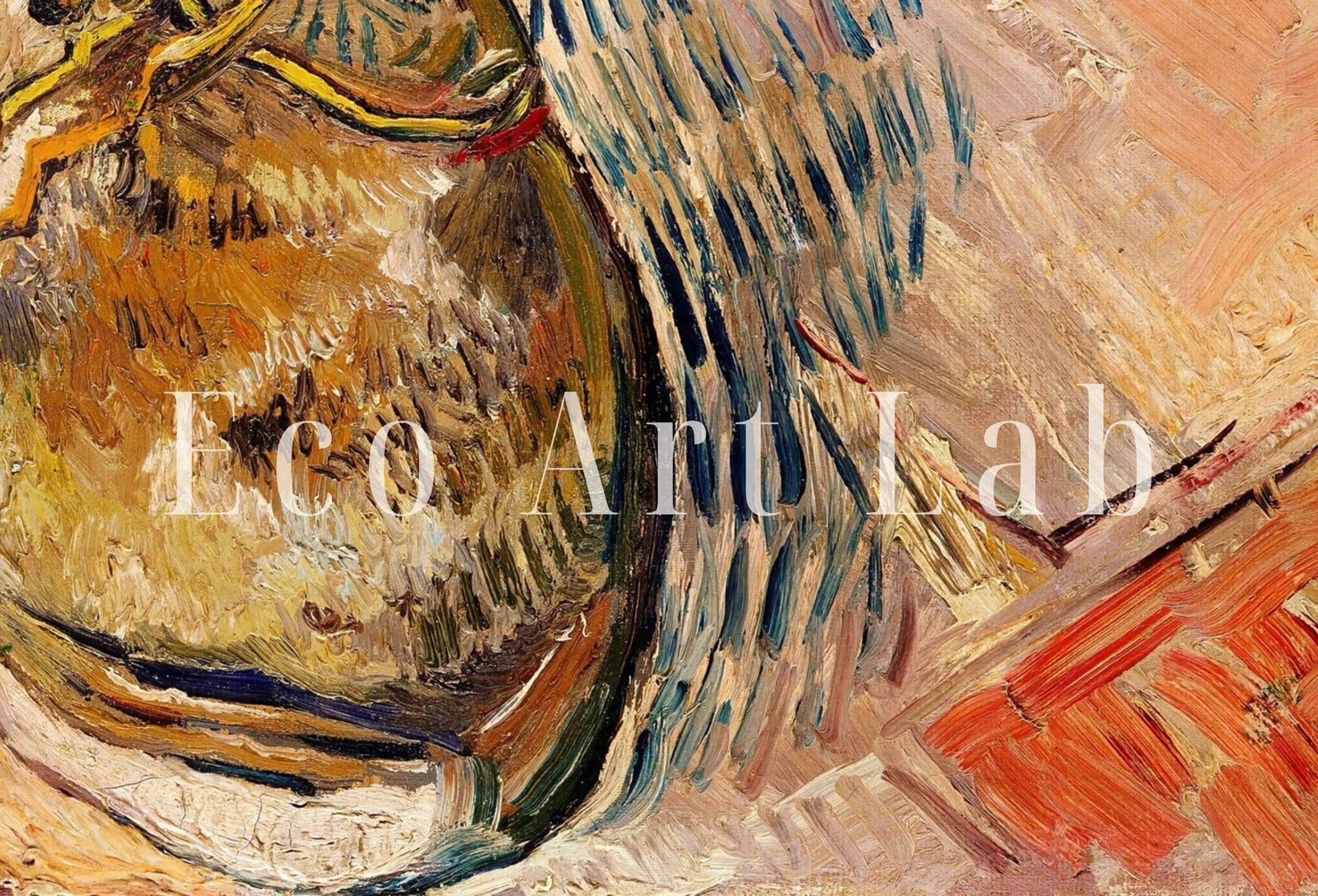 Detail view of artwork from Samsung Frame TV Art 4K "Shoes" Famous Still Life Painting by Vincent van Gogh. Instant Download van Gogh Art for Frame TV. Vintage Decor. (variation 2)